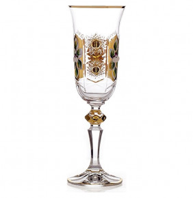 Бокалы для шампанского 150 мл 6 шт  Glasspo "Хрусталь с золотом" / 110197