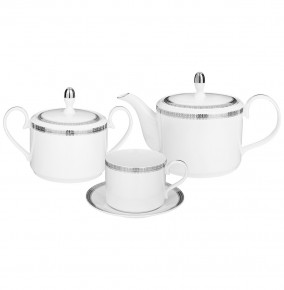 Чайный сервиз на 6 перcон 14 предметов  LEFARD "Croun /Платина" / 310644