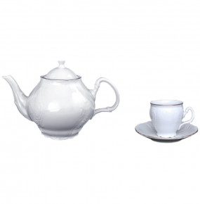 Чайный сервиз на 6 персон 15 предметов  Thun "Бернадотт /Отводка золото" 240 мл / 094049