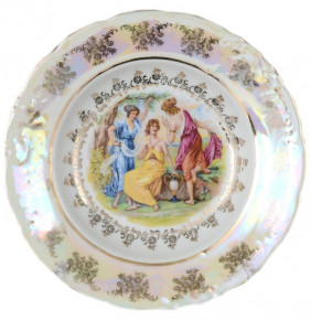 Набор тарелок 23 см 6 шт глубокие  МаМ декор "Фредерика /Мадонна перламутр" / 034059