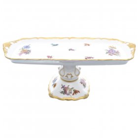 Поднос 37 см прямоугольный н/н Chodov "Корона /Мейсенский букет" / 206899