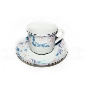 Кофейная пара 155 мл 1 шт  Thun &quot;Роза /Голубая роза /платина&quot; / 245456