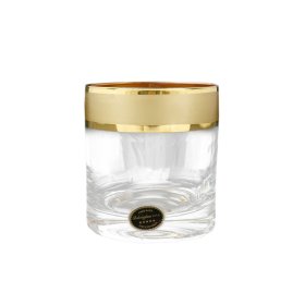 Стаканы для виски 6 шт  Bohemia &quot;Матовая полоса /золото&quot; B-G / 097312