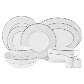 Столовый сервиз на 6 персон 27 предметов (без супника)  Anna Lafarg Emily "Жемчуг"  / 328936