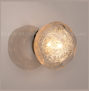 Бра 1 рожковый  Cloyd "VOCAL" / латунь - прозрачн. стекло / 349351