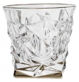 Стаканы для виски 350 мл 6 шт  Bohemia Jihlava &quot;Glacier /С платиной&quot; хрусталь Йиглава / 314210