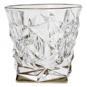 Стаканы для виски 350 мл 6 шт  Bohemia Jihlava &quot;Glacier /С платиной&quot; хрусталь Йиглава / 314210