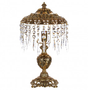 Лампа настольная 1 рожковая хрусталь/бронза "Royal Bohemia" / 134694