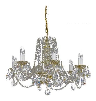 Люстра 6 рожковая хрусталь /бронза  Prousek "Проусек" h-61 см, диаметр-44 см  / 048057 — 