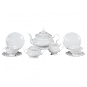 Чайный сервиз на 6 персон 15 предметов  Leander "Соната /Без декора" / 158042
