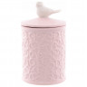 Ёмкость для сыпучих продуктов с крышкой розовая "Птичка /Royal Classics" / 150242
