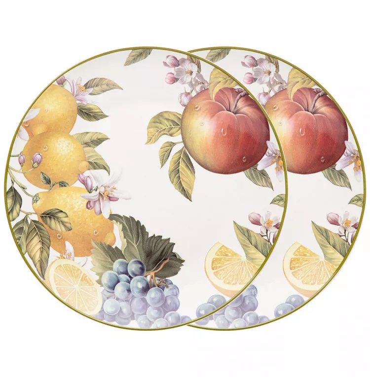 Набор тарелок 20,5 см 2 шт LEFARD "фрукты" / 251968 купить в Москве | «Посуда Богемия»