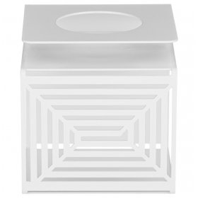 Подсвечник 7 х 7 х 7,5 см белый  Agness "Лабиринт" / 294744