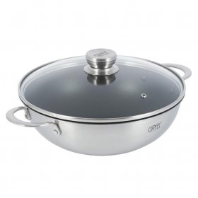 Вок 28 х 9 см со стеклянной крышкой антипригарное покрытие 4 л  GIPFEL &quot;Fusion&quot; / 350519