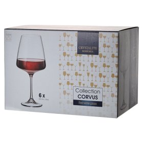 Бокалы для красного вина 570 мл 6 шт  Crystalite Bohemia &quot;Наоми /Без декора&quot; / 132678