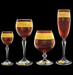 Бокалы для шампанского 160 мл 6 шт рубиновые  Rona &quot;Люция /Золотой виноград&quot; / 018236