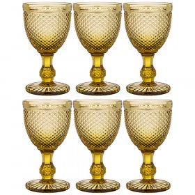 Бокалы для белого вина 300 мл 6 шт янтарные  LEFARD &quot;Гранат /Muza color&quot; / 257594