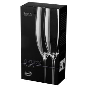 Бокалы для шампанского 230 мл 2 шт  Crystalex CZ s.r.o. &quot;Грандиосо /Без декора&quot; / 111289