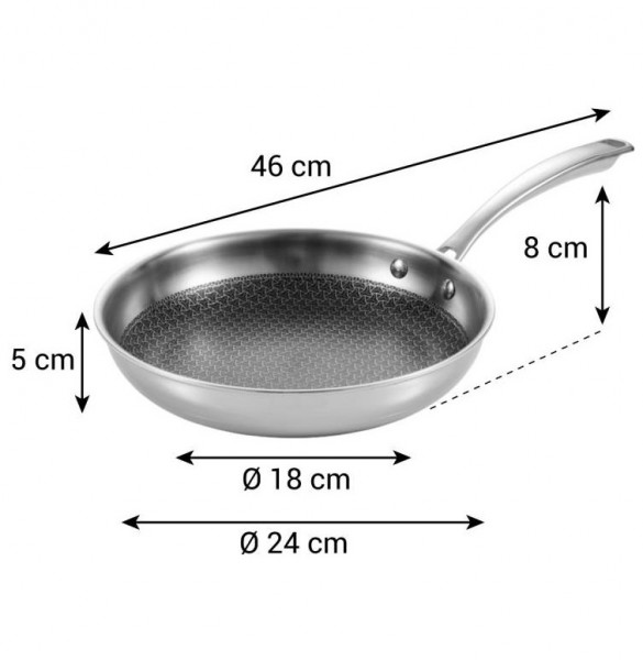 Сковорода 24 х 8 см  Tescoma &quot;SteelCRAFT&quot; / 285203