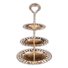 Этажерка 3-х ярусная латунь  Раджастан &quot;Раджестан&quot; / 051785