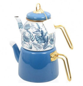 Набор чайников 2 предмета (заварочный 1 л, чайник 2 л) голубые  Paci "Пачи /Элит Класс" / 212986