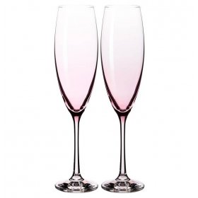 Бокалы для шампанского 230 мл 2 шт  Crystalex CZ s.r.o. &quot;София /90601 /Розовые&quot; / 257219