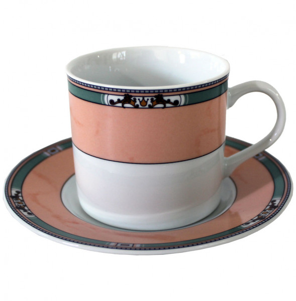 Набор чайных пар 250 мл 6 шт  Thun &quot;Кайро /Розовый мрамор /окантовка&quot; / 244773