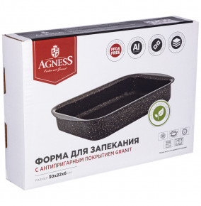 Форма для запекания 30 х 22 х 6 см прямоугольная "Agness /Премиум /Red queen" / 228902