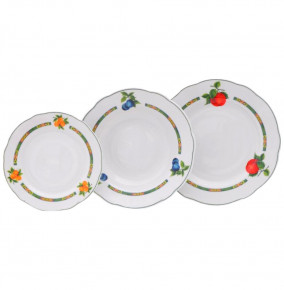 Набор тарелок 18 предметов (19, 23, 25 см)  Leander "Мэри-Энн /Фруктовый сад" / 159201