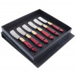 Столовые приборы 6 предметов Ножи для масла  Domus Design &quot;D&amp;D /Виктория&quot; цвет бордовой жемчужины / 201542