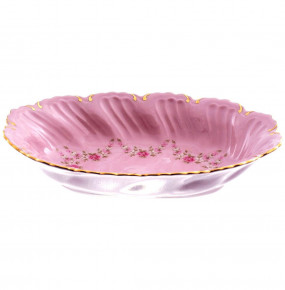 Блюдо 18,5 см овальное глубокое  Leander "Соната /Розовый цветок" розовая / 148683