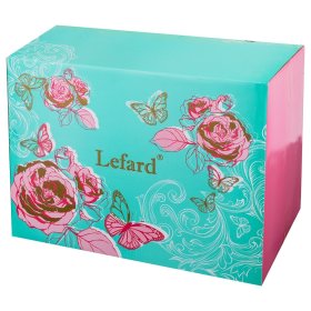 Столовый сервиз на 6 персон 25 предметов (без супника)  LEFARD &quot;бежевая лента /золото&quot; / 186222