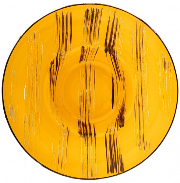 Тарелка 22,5 см глубокая жёлтая  Wilmax &quot;Scratch&quot; / 261480