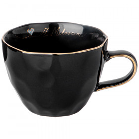 Кружка 400 мл чёрная  LEFARD "Compliment" / 339692