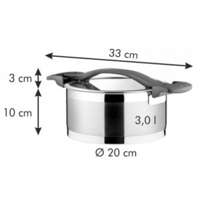 Кастрюля 20 см с крышкой 3 л  Tescoma "ULTIMA" / 150149