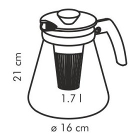 Заварочный чайник 1,7 л с ситечками для заваривания  Tescoma &quot;TEO TONE&quot;  / 148596