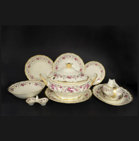 Столовый сервиз на 6 персон 26 предметов  Bohemia Porcelan Moritz Zdekauer 1810 s.r.o. &quot;Анжелика /Плетистая роза /СК&quot; / 046000