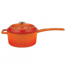 Ковш 16 см с металлической ручкой и крышкой 1,35 л  LAVA "Lava /Sable Orange" / 223361