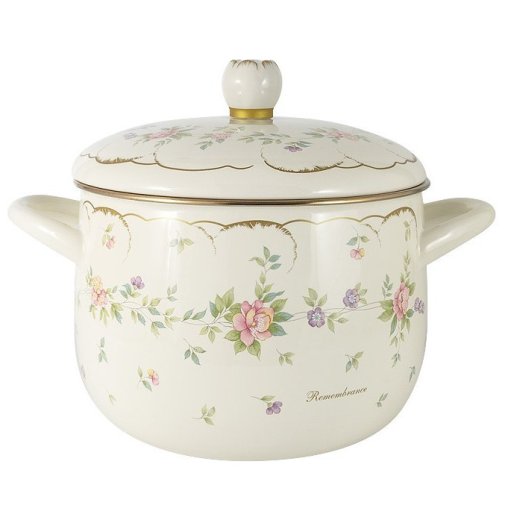 Кастрюля 20 см с крышкой эмалированная 3,8 л  Ejiry "Воспоминание" / 236608 — 