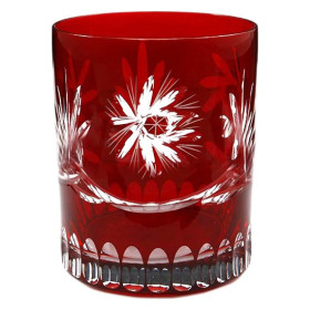 Стаканы для виски 320 мл 6 шт красные  Bohemia Gold &quot;Резные цветные&quot; / 167781