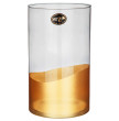 Ваза для цветов 25 см  Muza &quot;Modern cylinder smoky /Gold&quot; / 289618