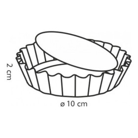 Форма для выпечки с волнистыми краями и съемным дном d-10 см 4 шт &quot;Tescoma /DELÍCIA&quot; / 145644