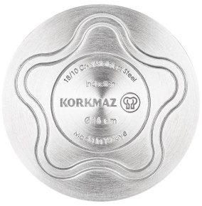 Кастрюля 16 х 9 см со стеклянной крышкой 1,8 л  Korkmaz "Perla" / 328560