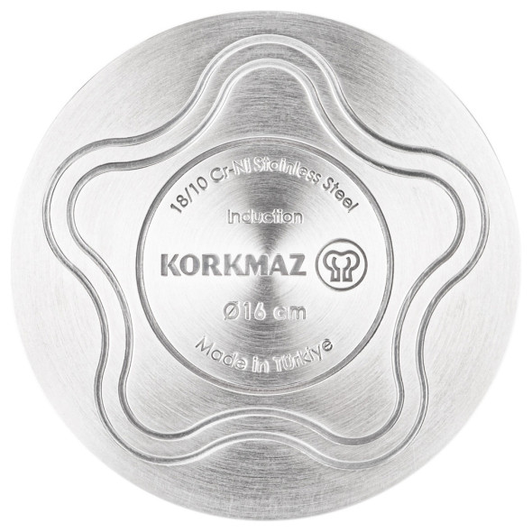 Кастрюля 16 х 9 см со стеклянной крышкой 1,8 л  Korkmaz &quot;Perla&quot; / 328560