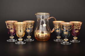 Набор для воды 7 предметов (кувшин + 6 стаканов)  Art Decor "Брокка /Венециано /Ассорти" / 118276