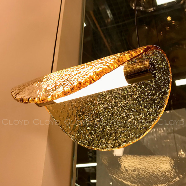 Подвесной светильник 1 рожковый  Cloyd &quot;CARUDO&quot; / золото - янтарн. стекло / 350168