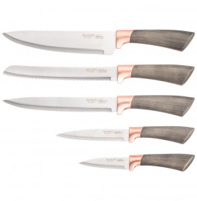 Набор кухонных ножей 6 предметов на подставке "Agness" / 281878