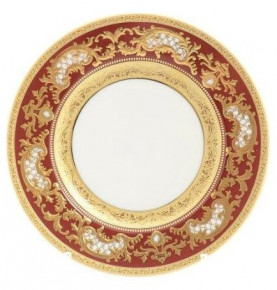 Набор тарелок 17 см 6 шт  Falkenporzellan "Констанц /Алена золото 3D" красные / 152003