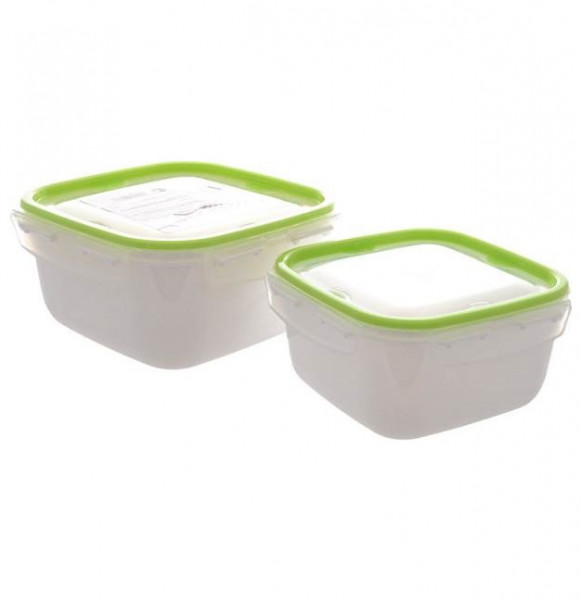 Набор контейнеров (700 мл, 1,3 л) 2 шт салатовые  Ucsan Plastik &quot;Ucsan&quot; / 296227