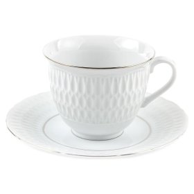 Набор чайных пар 350 мл 6 шт  Cmielow &quot;София /Две отводки платиной&quot; / 338143